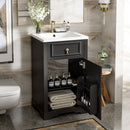 Elegant Bathroom Vanity With Ceramic Sink, Soft Close Door, Adjustable Shelf by Unique Piece Furniture