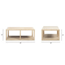 Ellis - Open Frame Coffee Table With Lower Shelf - Natural by HouseOfZazla