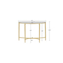 Bordeaux - Console Table - White / Gold by HouseOfZazla