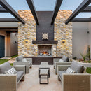 DaVinci Onyx Travertine Ledger 3D Panel 6"x24" Honed and Split-face mixed Natural Wall Tile