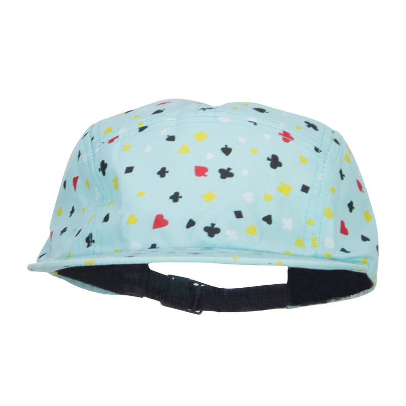Men's 5 Panel Card Print Cap
