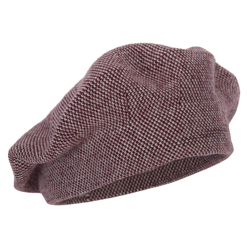 Ladies Acrylic Angora Wide Brim Edge Beret Hat