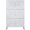 Freestanding Outdoor & Indoor Freestanding Metal Privacy Screen