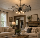 Farmhouse Windmill STATIONARY Chandelier Lighting Fixture 30" by The Lamp Goods