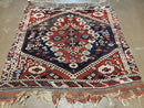4' X 4' 4" Antique Handmade Turkish Oriental Bergema Wool Veg Dyes Tribal Collectible Rug