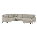 Upholstered U-Shaped Sectional Sofa With Movable Ottoman And Side Storage Pockets by HouseOfZazla