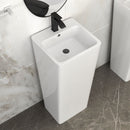 Pedestal Sink 16" For Powder Rooms - White by HouseOfZazla