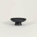 Matte Black Ceramic Footed Bowl