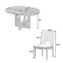 Topmax - 5 Piece Modern Extendable Round Dining Table Set With Removable Leaf For Small Places by HouseOfZazla