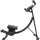 440LBS Deluxe ab machine Folding abdominal crunch coaster Max ab workout equipment for home workouts with Kettlebell style resistance block,black