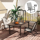 Outsunny Folding Patio Chairs Set of 2, Portable Outdoor Dining Chairs with High Back, Armrests by HouseOfZazla