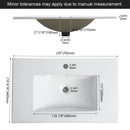 Wall Mounted Floating Bathroom Vanity With Open Shelf & Soft Close Door