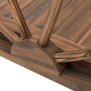 3.3ft Wooden Garden Bridge Arc Footbridge with Half-Wheel Style Railings & Solid Fir Construction, Stained Wood