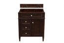 James Martin Brittany 30" Single Bathroom Vanity, Burnished Mahogany