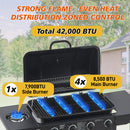 4 Burner Propane Gas BBQ Grill with Side Burner by HouseOfZazla