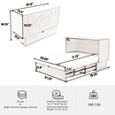 Cabinet Bed with Storage and Foam Mattress