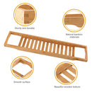 Bamboo Bathtub Tray Bath Table Bathroom Storage Rack Soap Cellphone Wine Glass Shelf Organizer