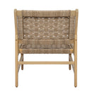 Noreen Club Chair: Acacia Wood and Wicker Woven