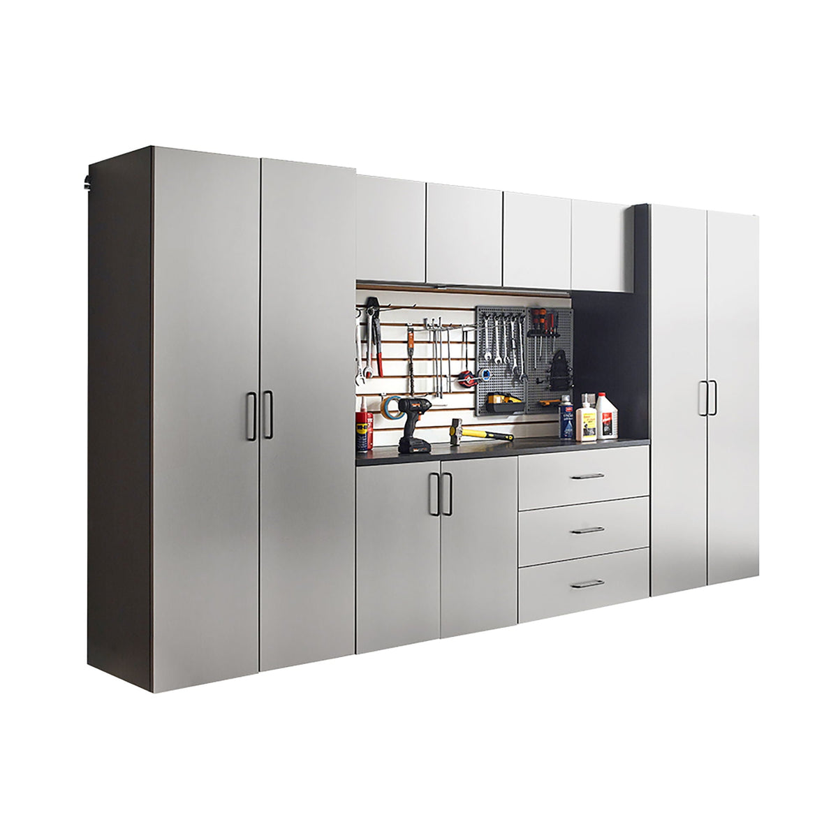 Astro Series - Garage Cabinet Set A With Soft Closing Drawers - Metallic Gray, photo 9 of 11