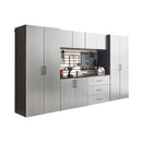 Astro Series - Garage Cabinet Set A With Soft Closing Drawers - Metallic Gray by HouseOfZazla