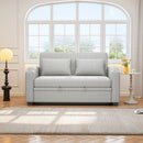 Pull Out Loveseat Sofa With Adjsutable Backrest, 2 Pillows, Cup Holders, USB Ports For Living Room by Unique Piece Furniture
