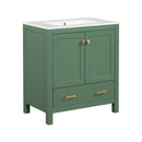 Bathroom Vanity With Single Sink, Combo Cabinet Undermount Sink, Bathroom Storage Cabinet With 2 Doors And A Drawer, Soft Closing, Multifunctional Storage, Solid Wood Frame by HouseOfZazla