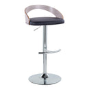 Grotto - Contemporary, Adjustable Barstool With Swivel With Rounded T Footrest (Set of 2) by HouseOfZazla
