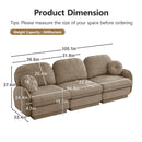 105" Chenille Cloud 3-Seater Sofa