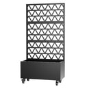 Metal Planter Box with Trellis Raised Garden Bed - 72.05'x35.83'x16.14', Trellis Privacy Screen for Climbing Plants, Vegetables, Vines(Assembly Required)