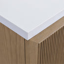 Fully Assembled 60'' Light Coffee Single Sink Bathroom Vanity