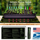 10" x 20" Seedling Heat Mat IP67 Waterproof Plant Warm Hydroponic Heating Pad 17.5W for Seed Germination Cloning Plant Propagation