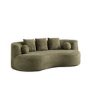 90 in. Curved Modern Boucle Sofa