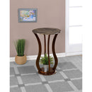 Round Accent Table - Brown by HouseOfZazla