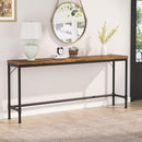 Tribesigns - Extra Long Console Table - Brown / Black by HouseOfZazla