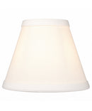 6"W x 5"H Set of 6 Chandelier White Linen Clip-On Lampshade