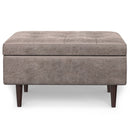 Shay - Large Square Coffee Table Storage Ottoman Mid-Century Style by Unique Piece Furniture