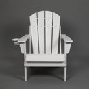 Folding Adirondack Chair with Dual Cup Holder - White