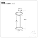 Brook - C Side Table - White / Gold