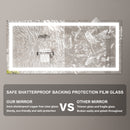 60 in. W x 28 in. H Rectangular Frameless LED Light Wall Vertical/Horizontal Bathroom Vanity Mirror in Aluminum