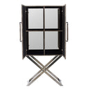 Cabinet - Silver - Faux Leather by Unique Piece Furniture