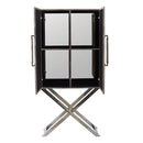 Cabinet - Silver - Faux Leather by Unique Piece Furniture