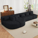 Upholstered Sofa Free Combined Sofa Couch With 2 Chaise Lounge And Five Back Pillows For Living Room by HouseOfZazla