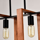 4 Light Kitchen Island Lights Pendant Light Farmhouse Dining Room Light Fixture, Rectangular Chandelier, 36" Hanging Lighting For Living Room, Conference Room, Home Office - Matte Black by HouseOfZazla