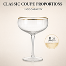 Coupe Cocktail Glasses 7 oz, Set of 4 Classic