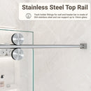 56-60"W x 72"H Frameless Sliding Shower Door – Clear Tempered Glass by HouseOfZazla