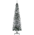 Flocked Christmas Tree with Faux Snow and Dense Branches