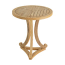 Natural Finish Round Wood Accent Table