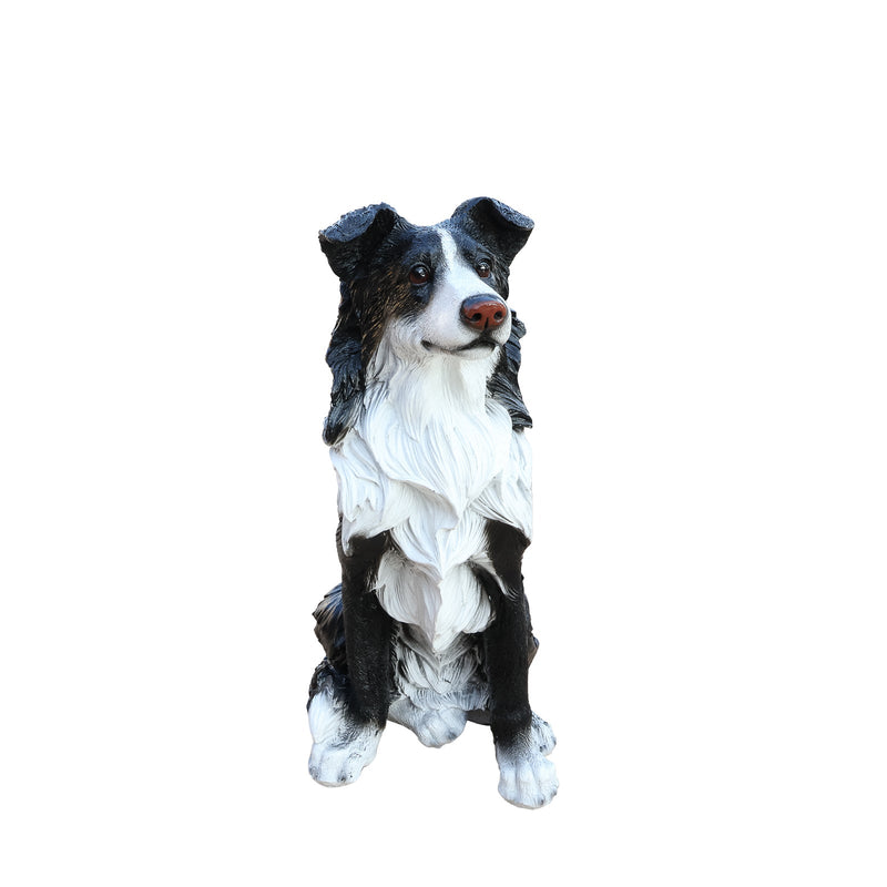 Outdoor Garden Border Collie Dog Statue Greeter, photo 5 of 10