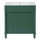 Bathroom Vanity With Sink, Freestanding Storage Cabinet & 2 Drawers And Soft Closing Door, Solid Legs, Frame, Basin, by HouseOfZazla