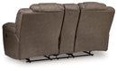 Lowilla - Double Reclining Loveseat With Console - Driftwood by Unique Piece Furniture